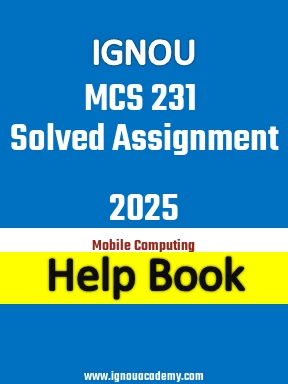 IGNOU MCS 231 Solved Assignment 2025